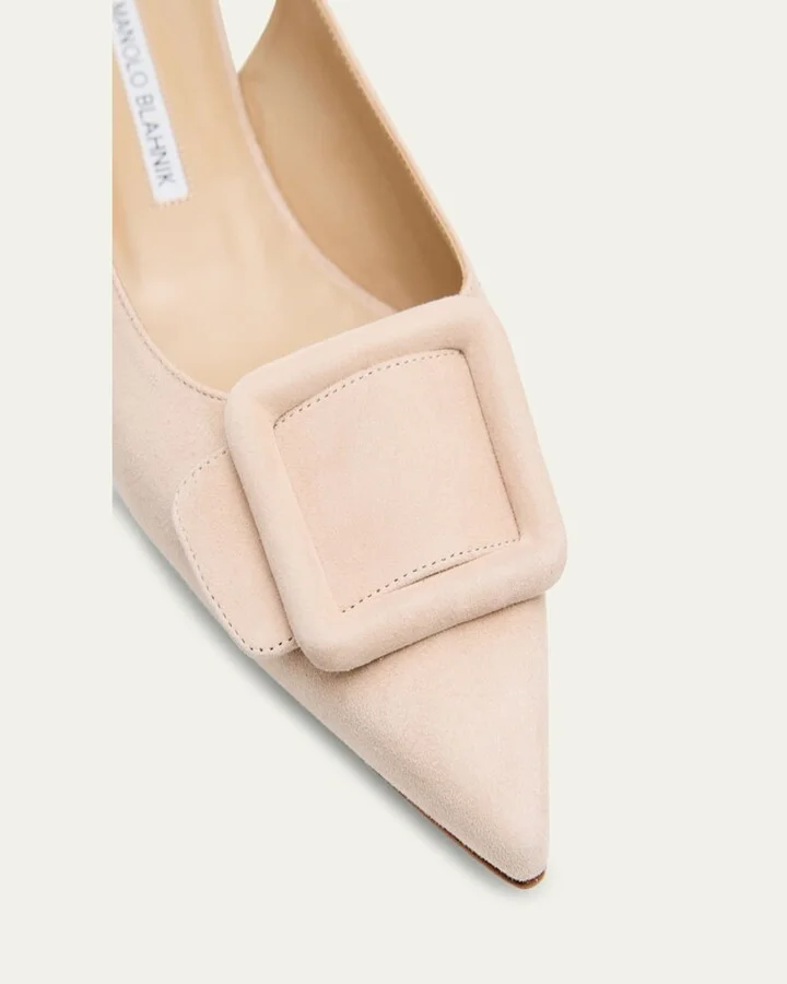 Maylura Suede Slingback Ballerina Flats - Image 10