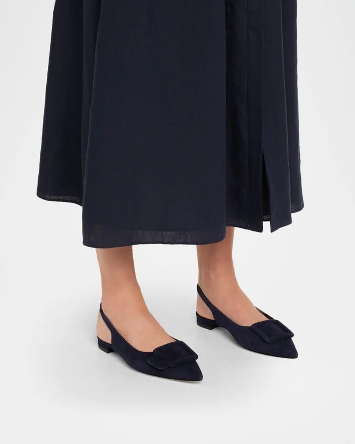 Maylura Suede Slingback Ballerina Flats - Image 5