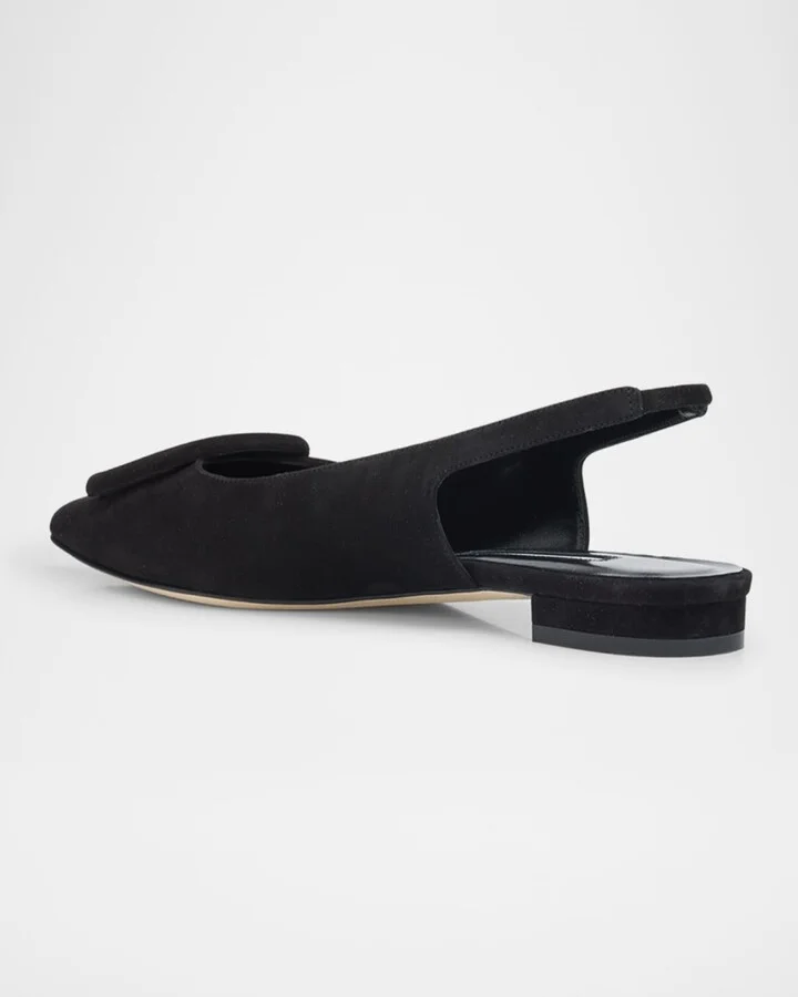 Maylura Suede Slingback Ballerina Flats - Image 9