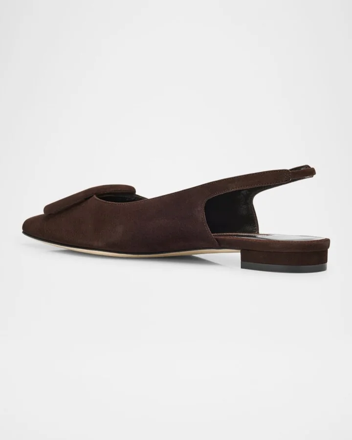 Maylura Suede Slingback Ballerina Flats - Image 10