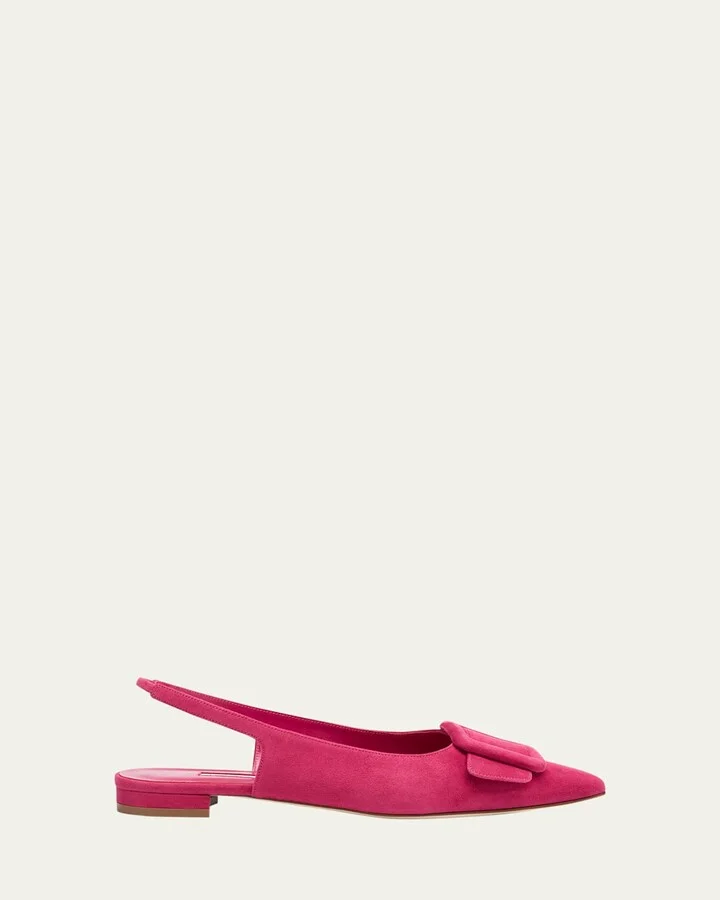 Maylura Suede Slingback Ballerina Flats