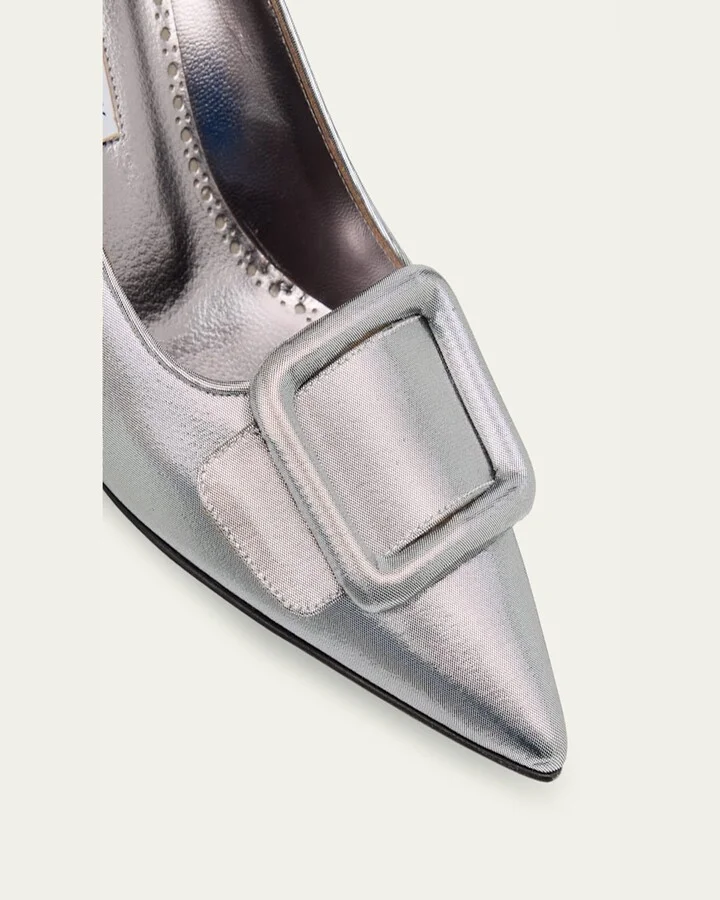 Maysale 70mm Silky Buckle Pumps - Image 3