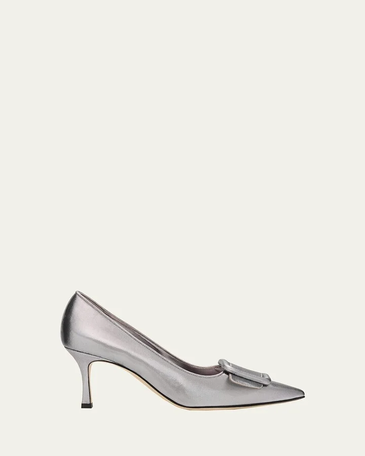 Maysale 70mm Silky Buckle Pumps