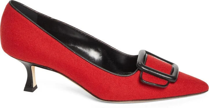 Maysale Buckle Pointed Toe Pump - Image 3