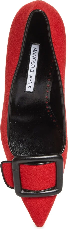 Maysale Buckle Pointed Toe Pump - Image 5