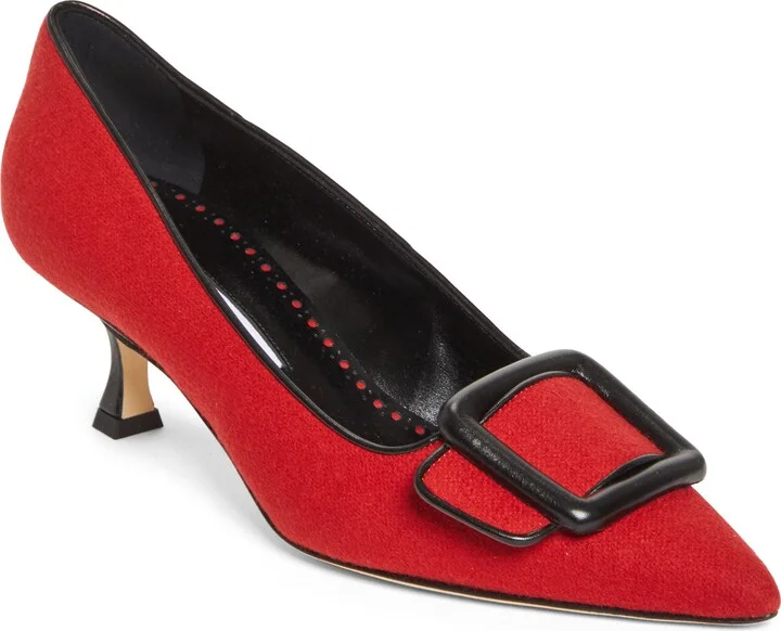 Maysale Buckle Pointed Toe Pump