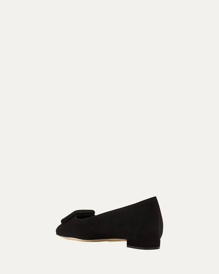 Maysale Suede Buckle Ballerina Flats - Image 9