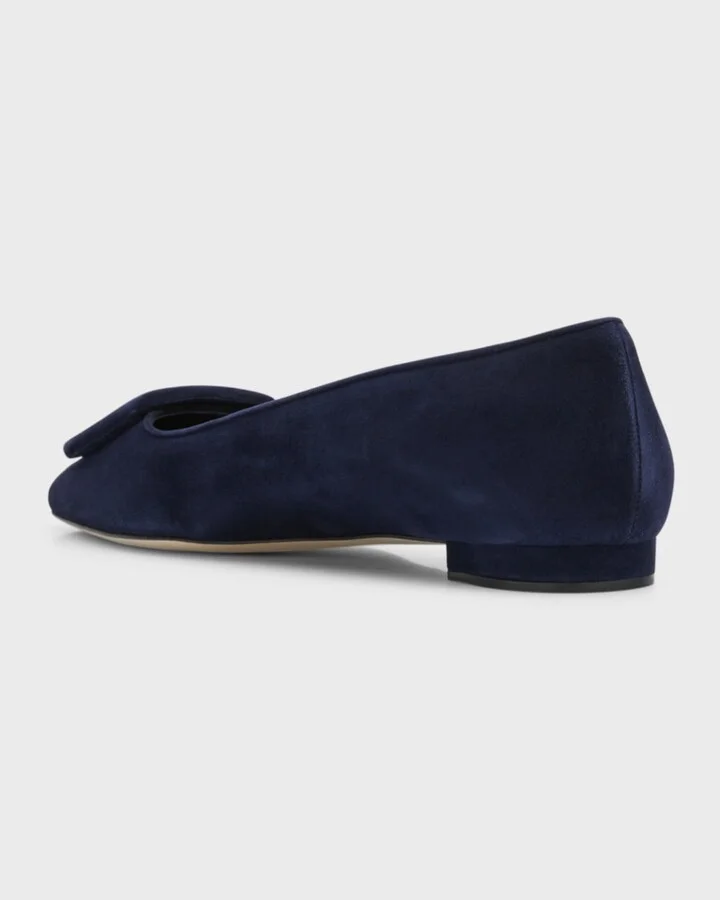 Maysale Suede Buckle Ballerina Flats - Image 2