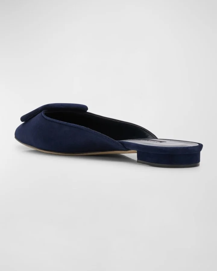 Maysale Suede Buckle Ballerina Mules - Image 7