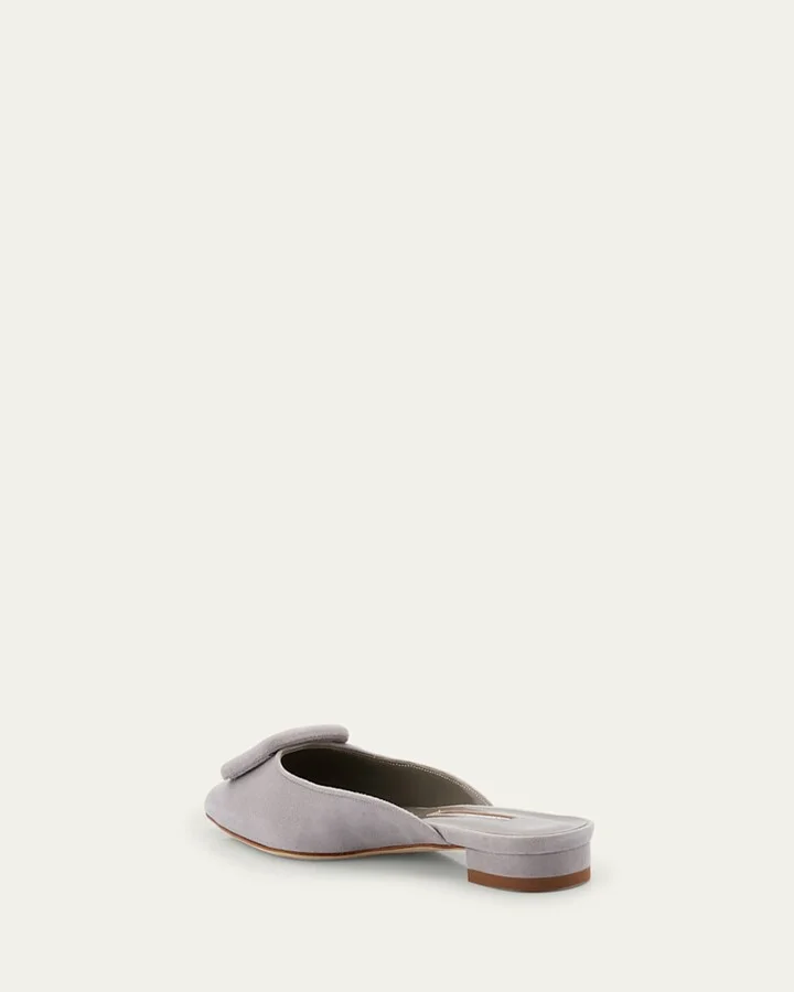 Maysale Suede Buckle Ballerina Mules - Image 11