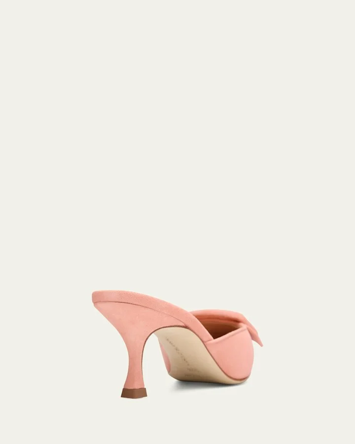 Maysale Suede Buckle Mules - Image 5
