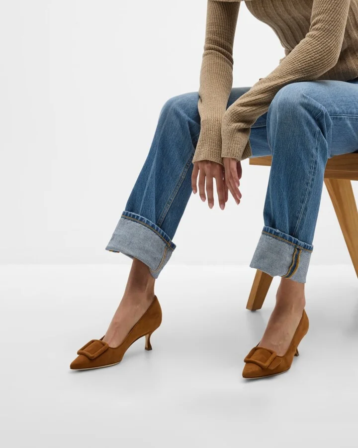 Maysale Suede Buckle Pumps - Image 2