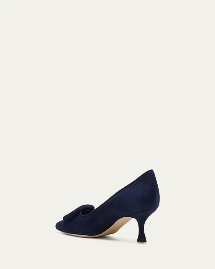 Maysale Suede Buckle Pumps - Image 2