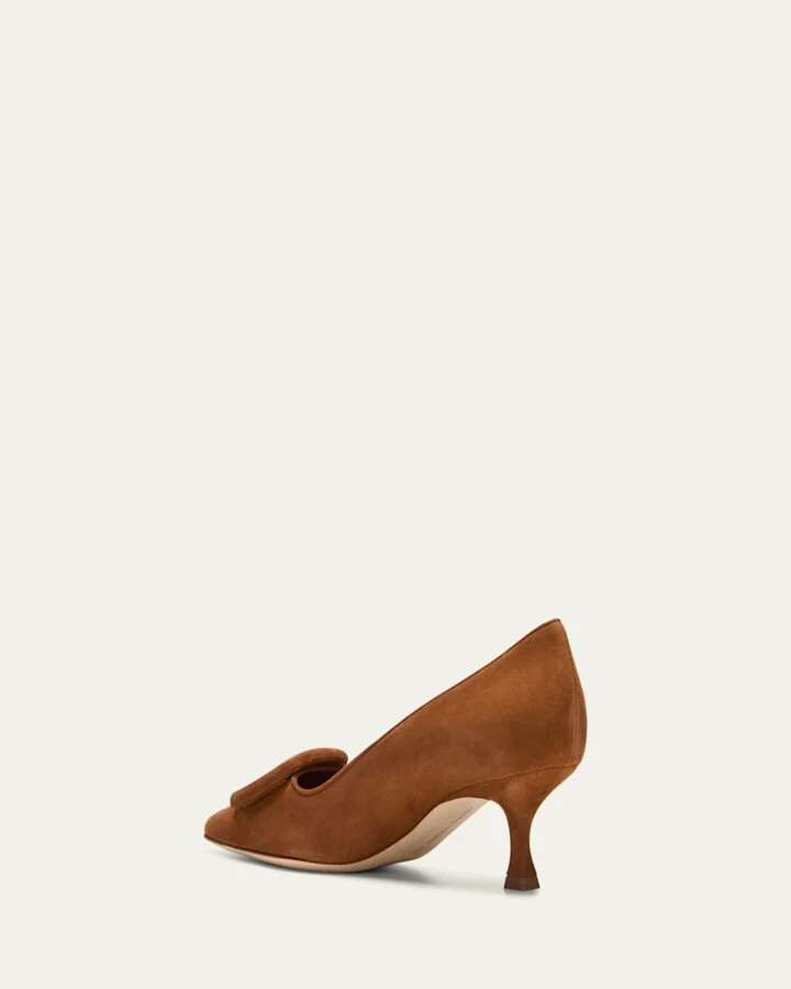Maysale Suede Buckle Pumps - Image 9