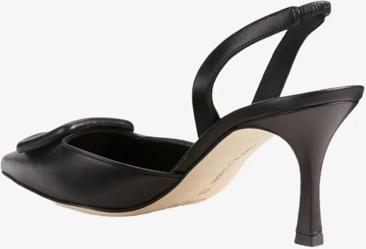 Maysli 70 Nappa Leather Slingback Pumps - Image 2