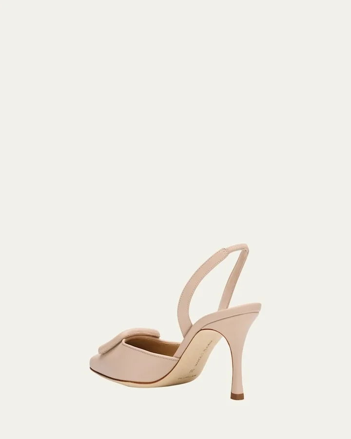 Maysli Leather Buckle Halter Pumps - Image 2