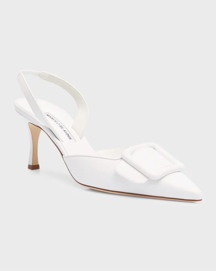 Maysli Leather Buckle Halter Pumps - Image 3