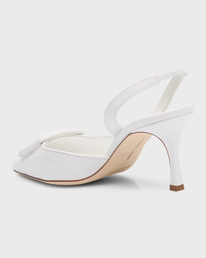 Maysli Leather Buckle Halter Pumps - Image 5