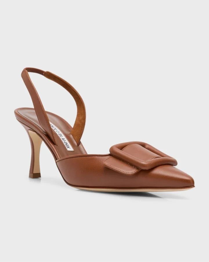 Maysli Leather Buckle Halter Pumps - Image 7