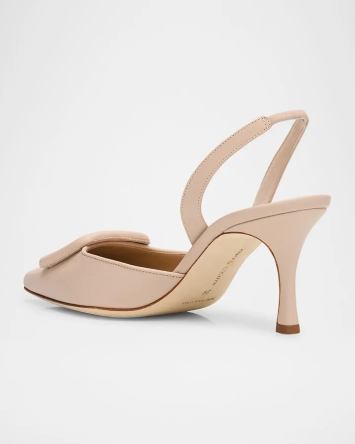 Maysli Leather Buckle Halter Pumps - Image 9