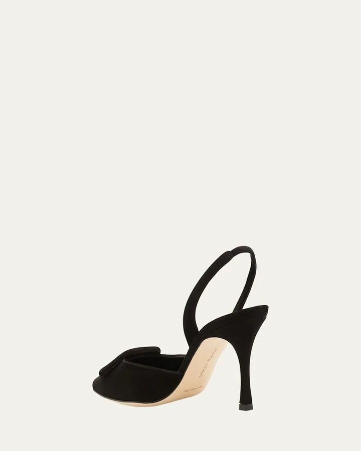 Maysli Suede Buckle Halter Pumps - Image 5