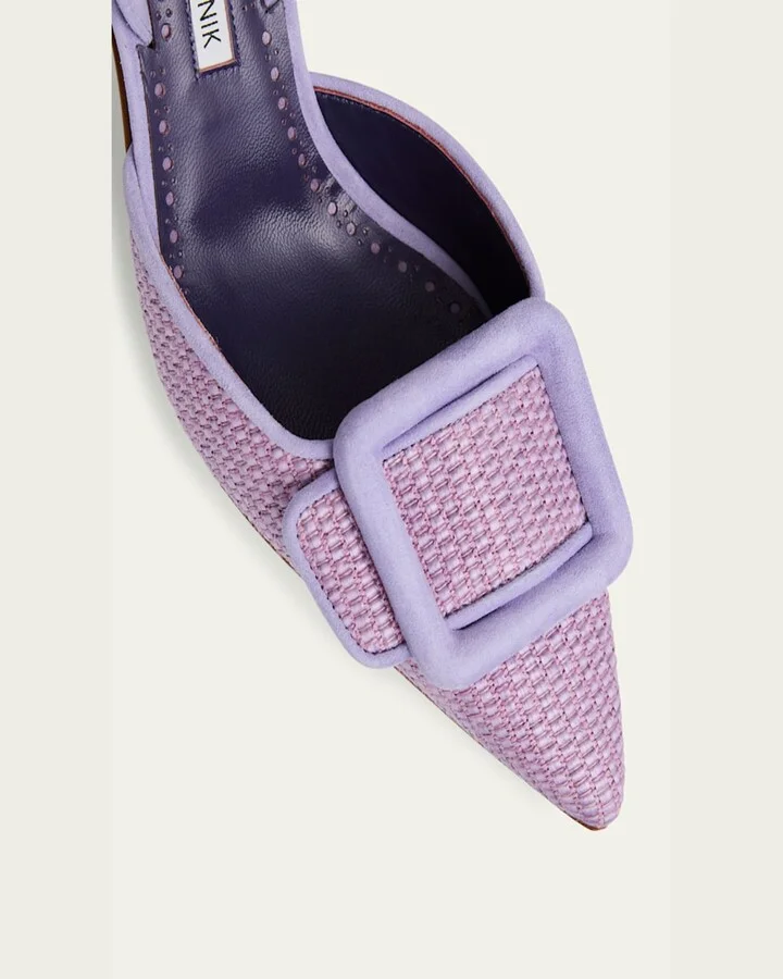 Maysli Woven Buckle Slingback Pumps - Image 4