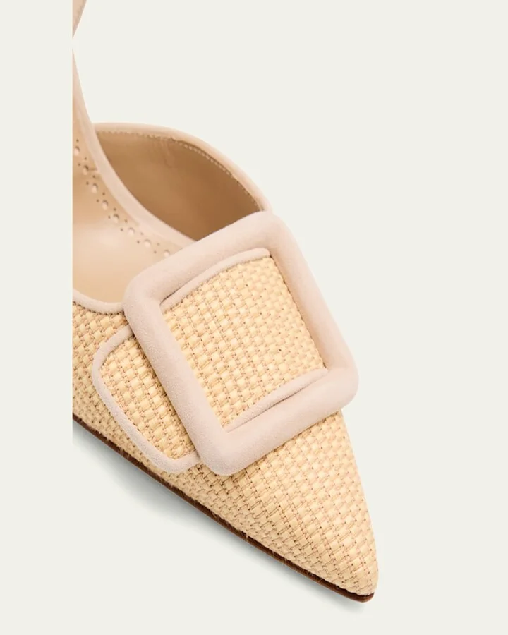 Maysli Woven Buckle Slingback Pumps - Image 5