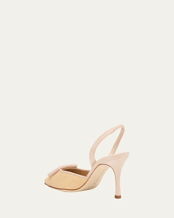 Maysli Woven Buckle Slingback Pumps - Image 7