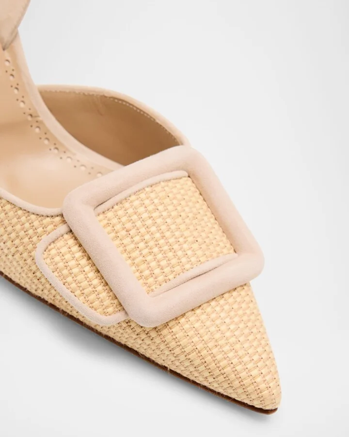 Maysli Woven Buckle Slingback Pumps - Image 3