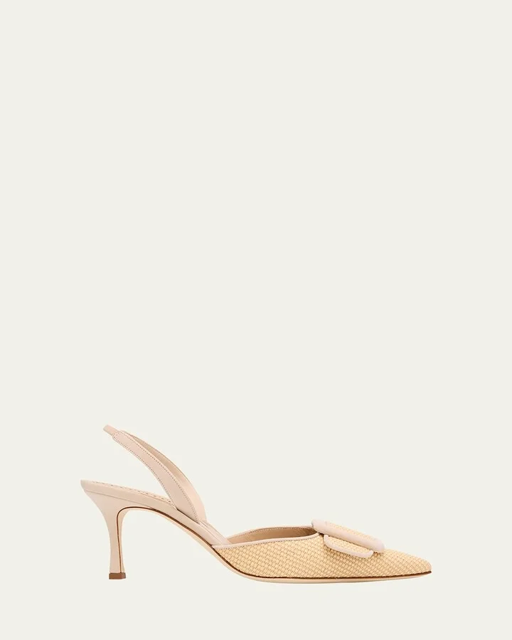 Maysli Woven Buckle Slingback Pumps