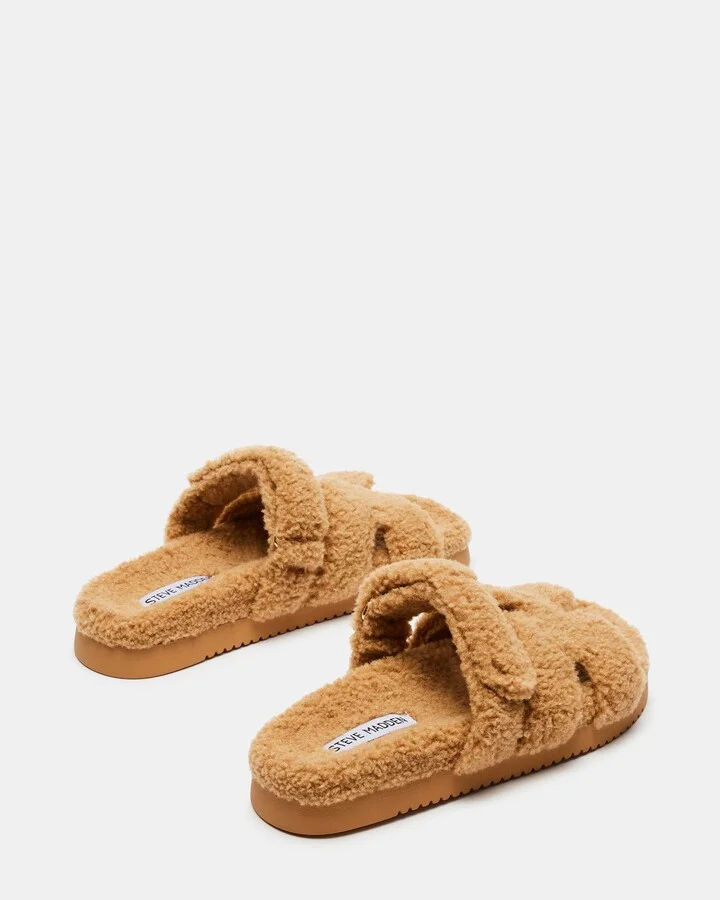 Mayven Faux Shearling Camel Fabric - Image 6