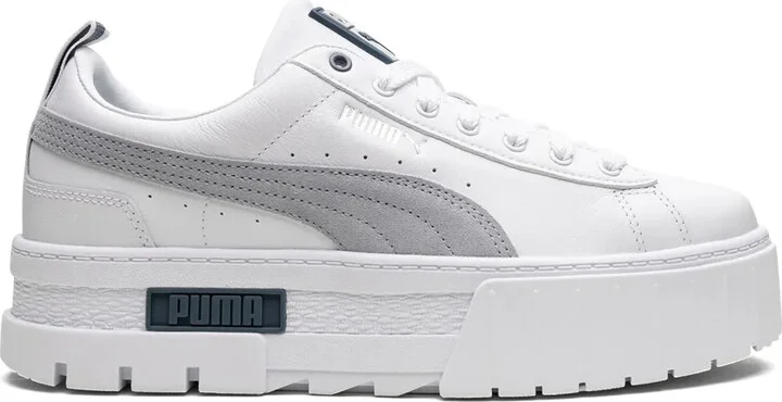 Mayze leather "Platinum Gray" sneakers