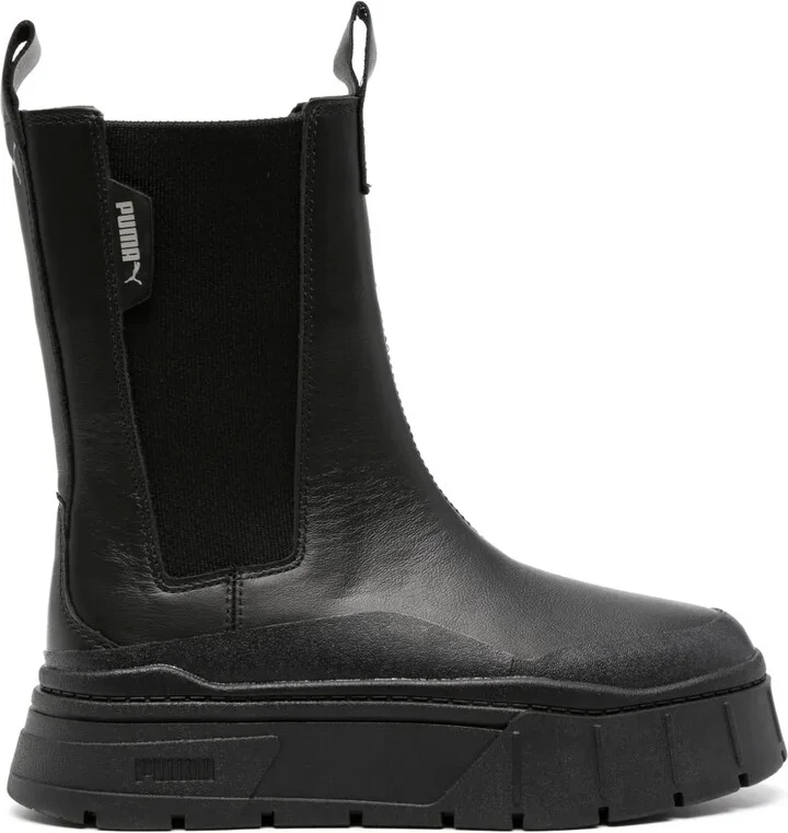 Mayze Stack 50mm leather Chelsea boots