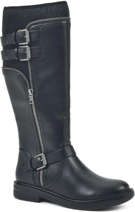 Mazed Womens Faux Leather Tall Knee-High Boots