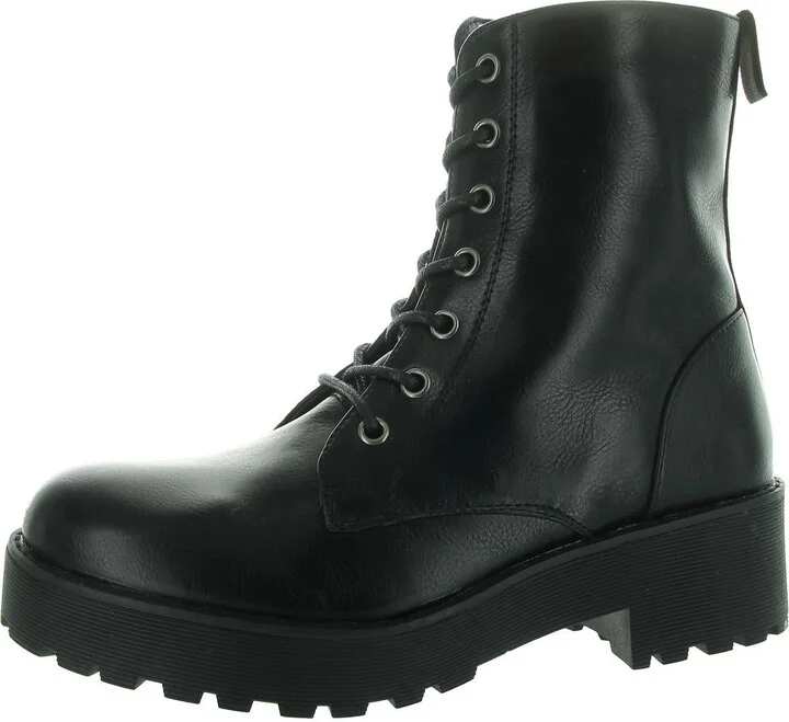 Mazzy Womens Animal Print Platform Lace-Up Boot