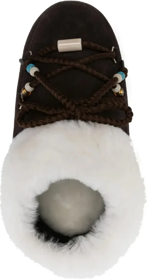 Mb Evx Mule Suede Beads Dark Brown/Natural - Image 4