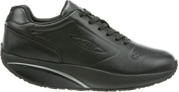 MBT Women's MBT 1997 Black Leather Casual Sneakers,