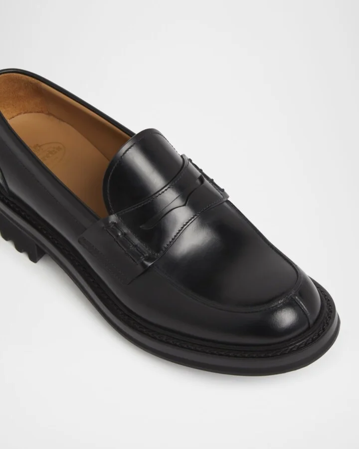 McFie Leather Lug-Sole Penny Loafers - Image 2