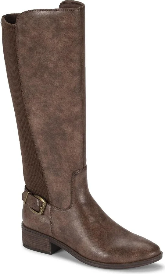 Mckayla Womens Faux Leather Wide Calf Knee-High Boots
