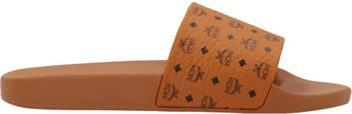 Mcm All-Over Monogram Slides