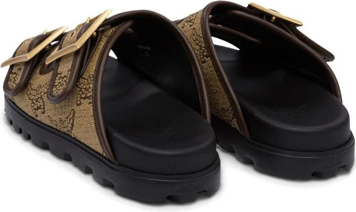 Mcm "Lauretos Raffia Jacquard" Slides - Image 3