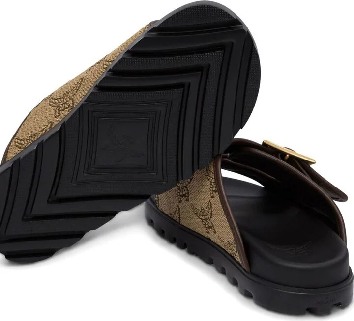 Mcm "Lauretos Raffia Jacquard" Slides - Image 4