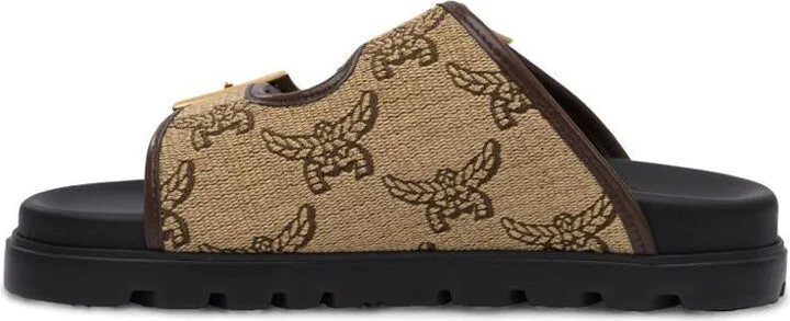 Mcm "Lauretos Raffia Jacquard" Slides - Image 5