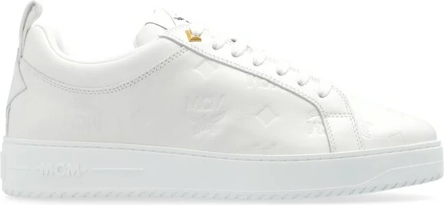 MCM Logo Embossed Low-Top Sneakers