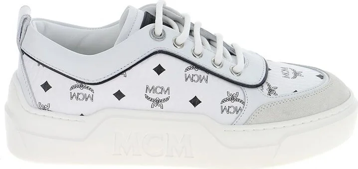 MCM Logo Print Low-Top Sneakers