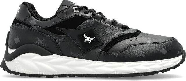 MCM Logo Printed Lace-Up Sneakers