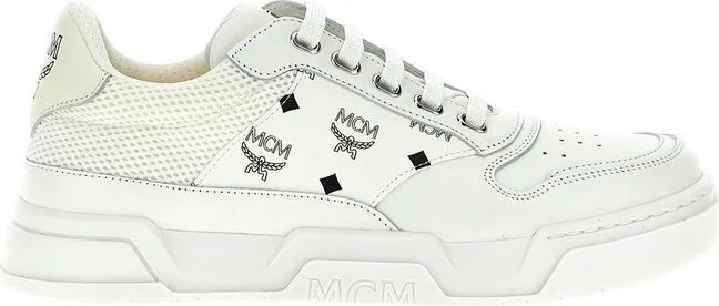 MCM Skyward Logo Printed Lace-Up Sneakers