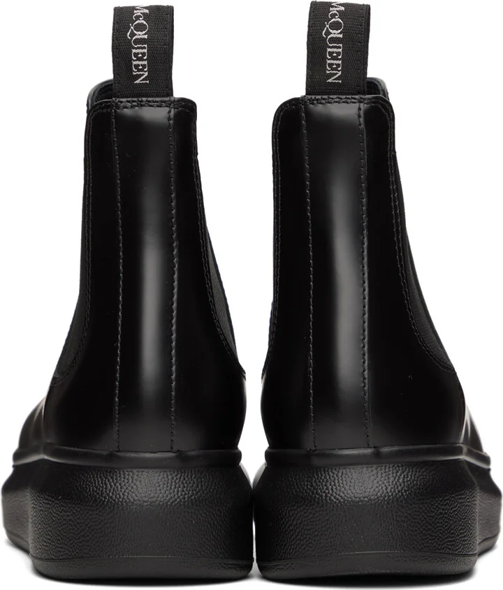 McQueen Black Hybrid Chelsea Boots - Image 2
