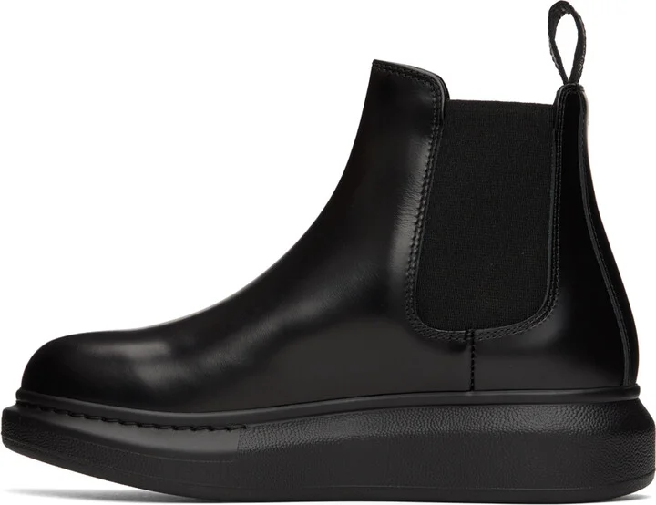 McQueen Black Hybrid Chelsea Boots - Image 3