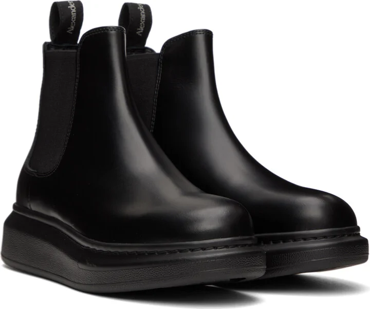McQueen Black Hybrid Chelsea Boots - Image 4